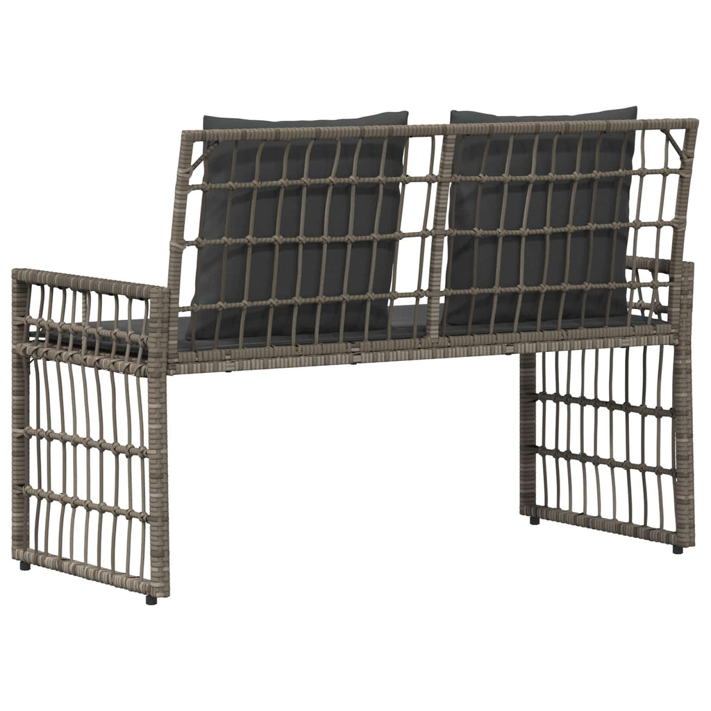 Banco de exterior Liso Gris y Gris Oscuro 116 x 55 x 82 cm