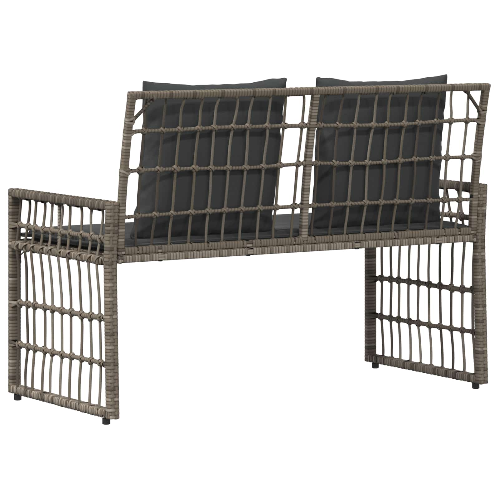 Banco de exterior Liso Gris y Gris Oscuro 116 x 55 x 82 cm
