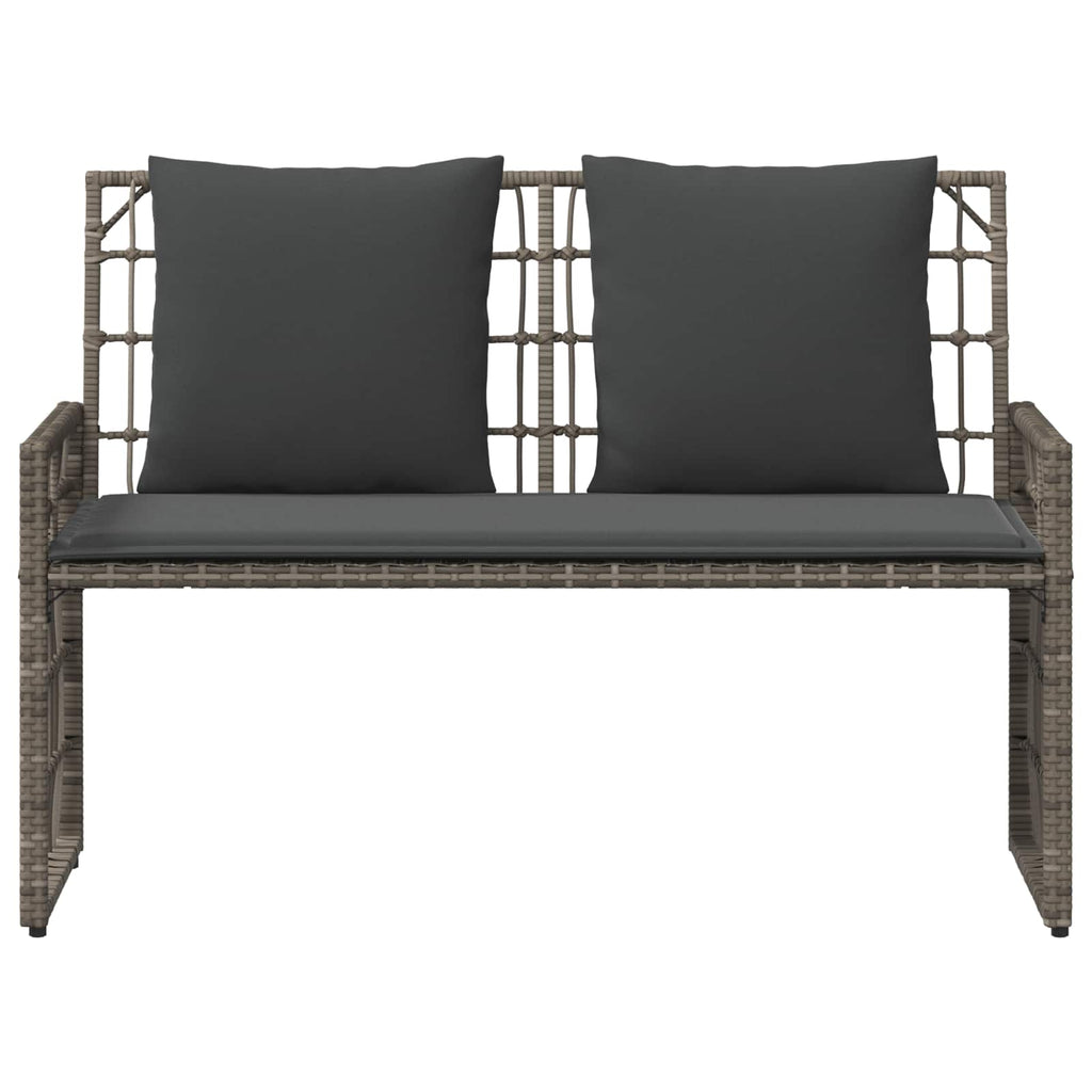 Banco de exterior Liso Gris y Gris Oscuro 116 x 55 x 82 cm