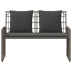 Banco de exterior Liso Gris y Gris Oscuro 116 x 55 x 82 cm