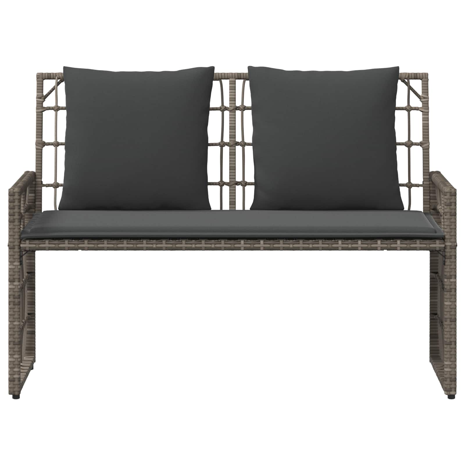 Banco de exterior Liso Gris y Gris Oscuro 116 x 55 x 82 cm