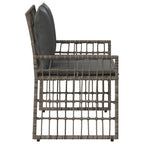 Banco de exterior Liso Gris y Gris Oscuro 116 x 55 x 82 cm