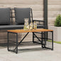 Mesa de exterior Gris 80 x 40 x 40 cm Acero y Poliratán