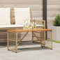 Mesa de exterior Gris 80 x 40 x 40 cm Acero y Poliratán