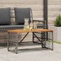 Mesa de exterior Gris 80 x 40 x 40 cm Acero y Poliratán