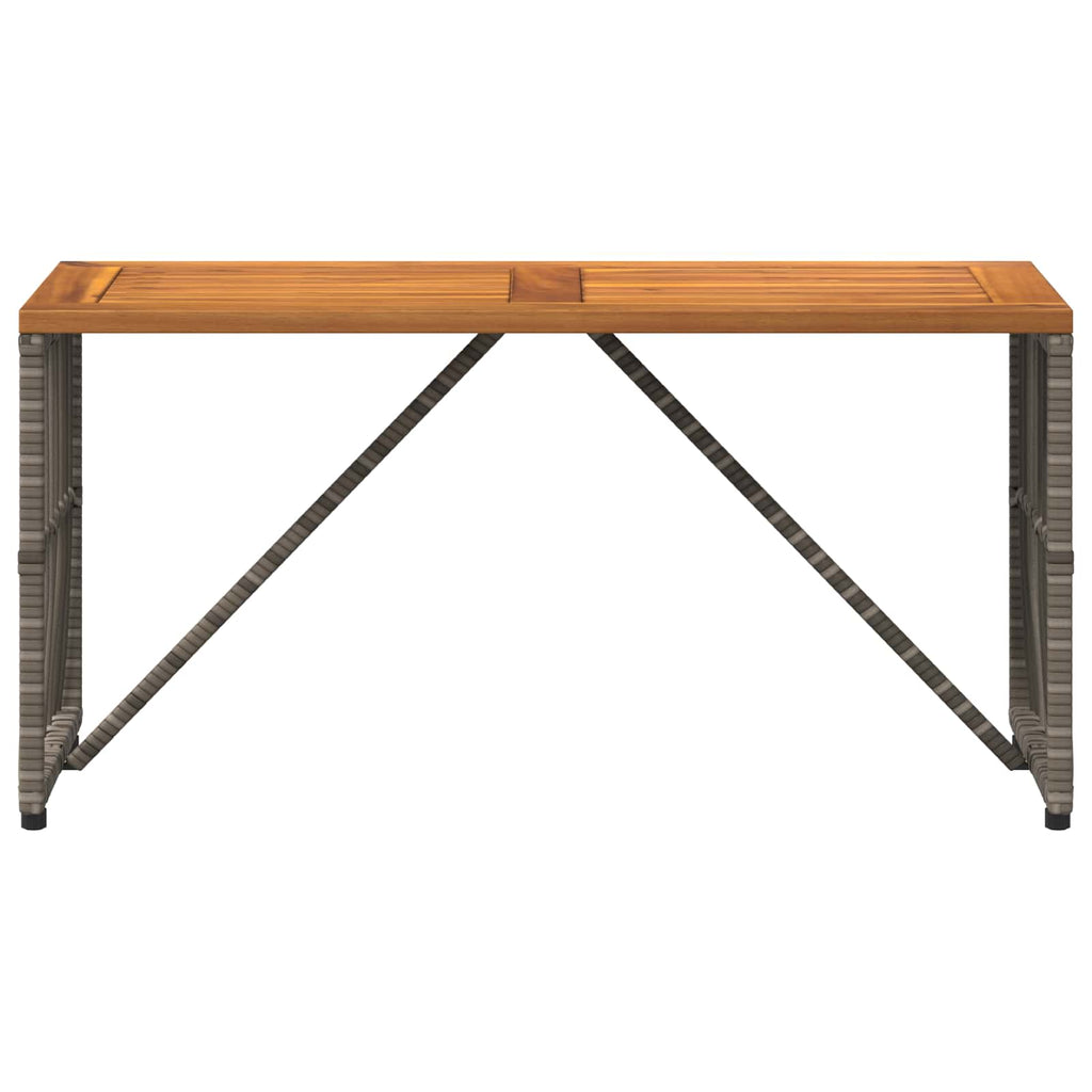 Mesa de exterior Gris 80 x 40 x 40 cm Acero y Poliratán