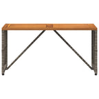 Mesa de exterior Gris 80 x 40 x 40 cm Acero y Poliratán