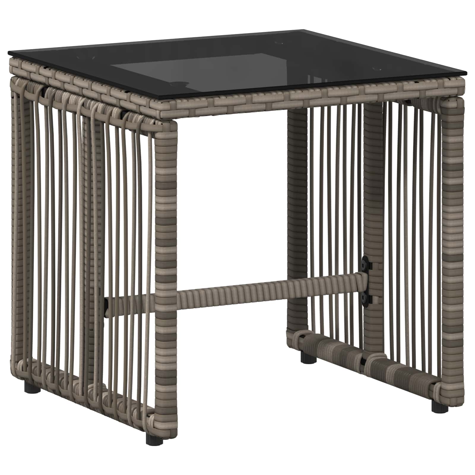 Conjunto de móveis de exterior 11 peças cinzento e azul-marinho