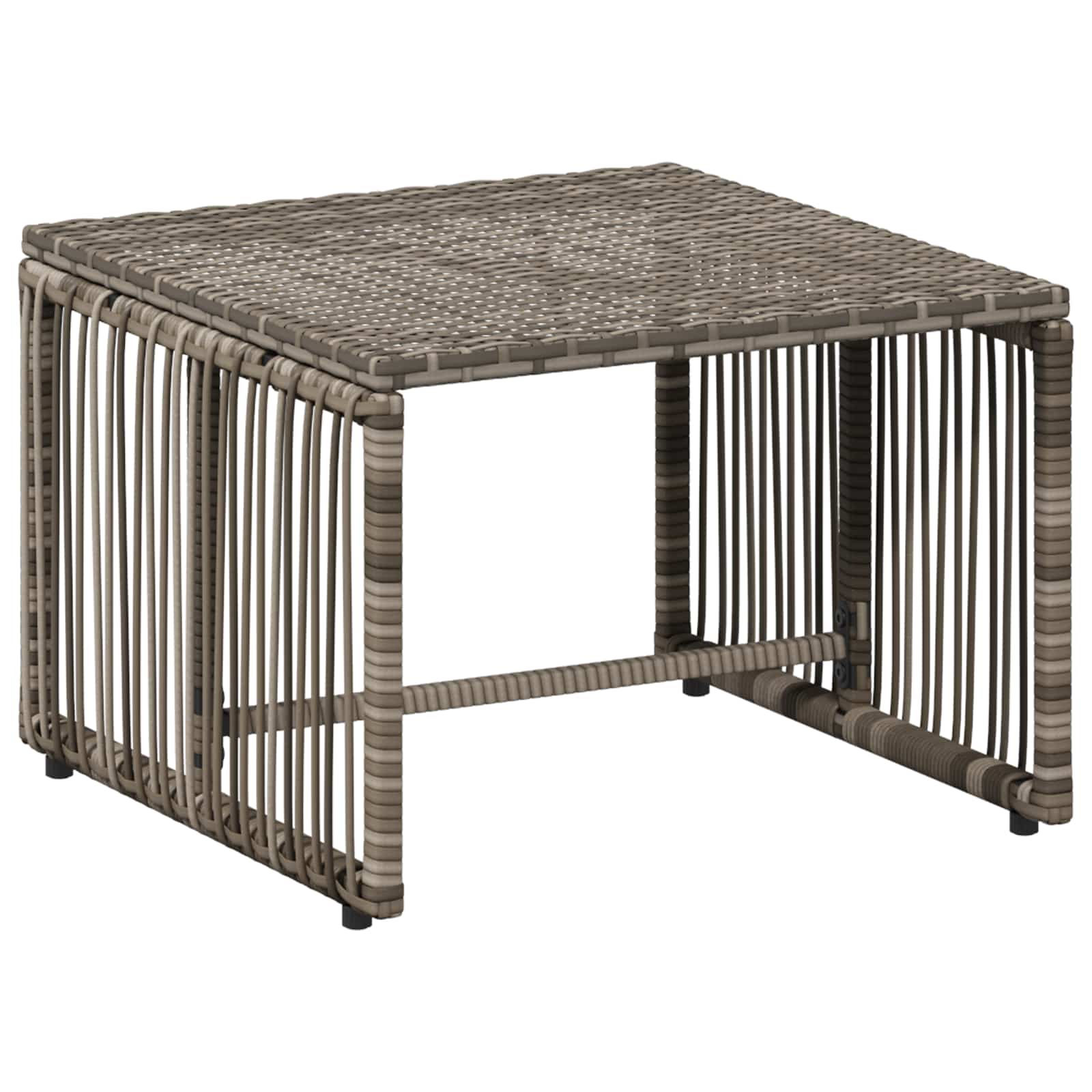 Conjunto de móveis de exterior 11 peças cinzento e azul-marinho
