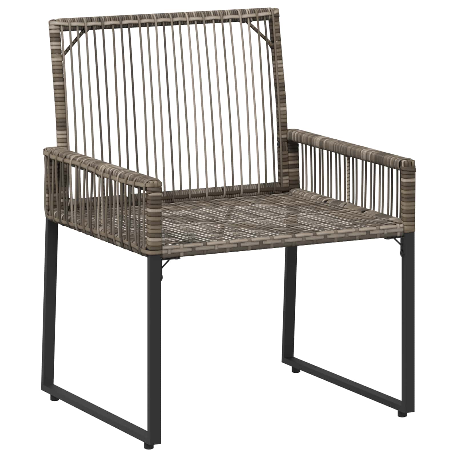 Conjunto de móveis de exterior 11 peças cinzento e azul-marinho