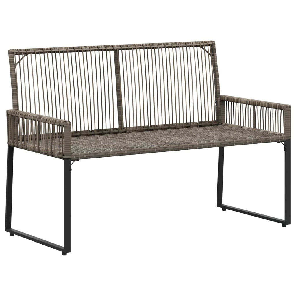 Banco de exterior 4 pcs Gris y azul marino ratán sintético