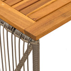 Mesa de exterior Gris y marrón 80 x 40 x 40 cm ratán sintético