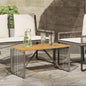 Mesa de exterior cinzenta e castanha 80 x 40 x 40 cm vime sintético