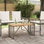 Mesa de exterior Gris y marrón 80 x 40 x 40 cm ratán sintético