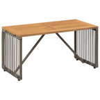 Mesa de exterior Gris y marrón 80 x 40 x 40 cm ratán sintético