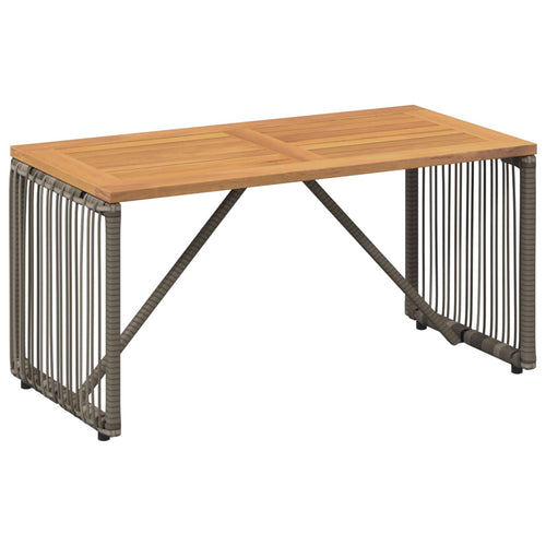 Outdoor table Gray and brown 80 x 40 x 40 cm synthetic rattan