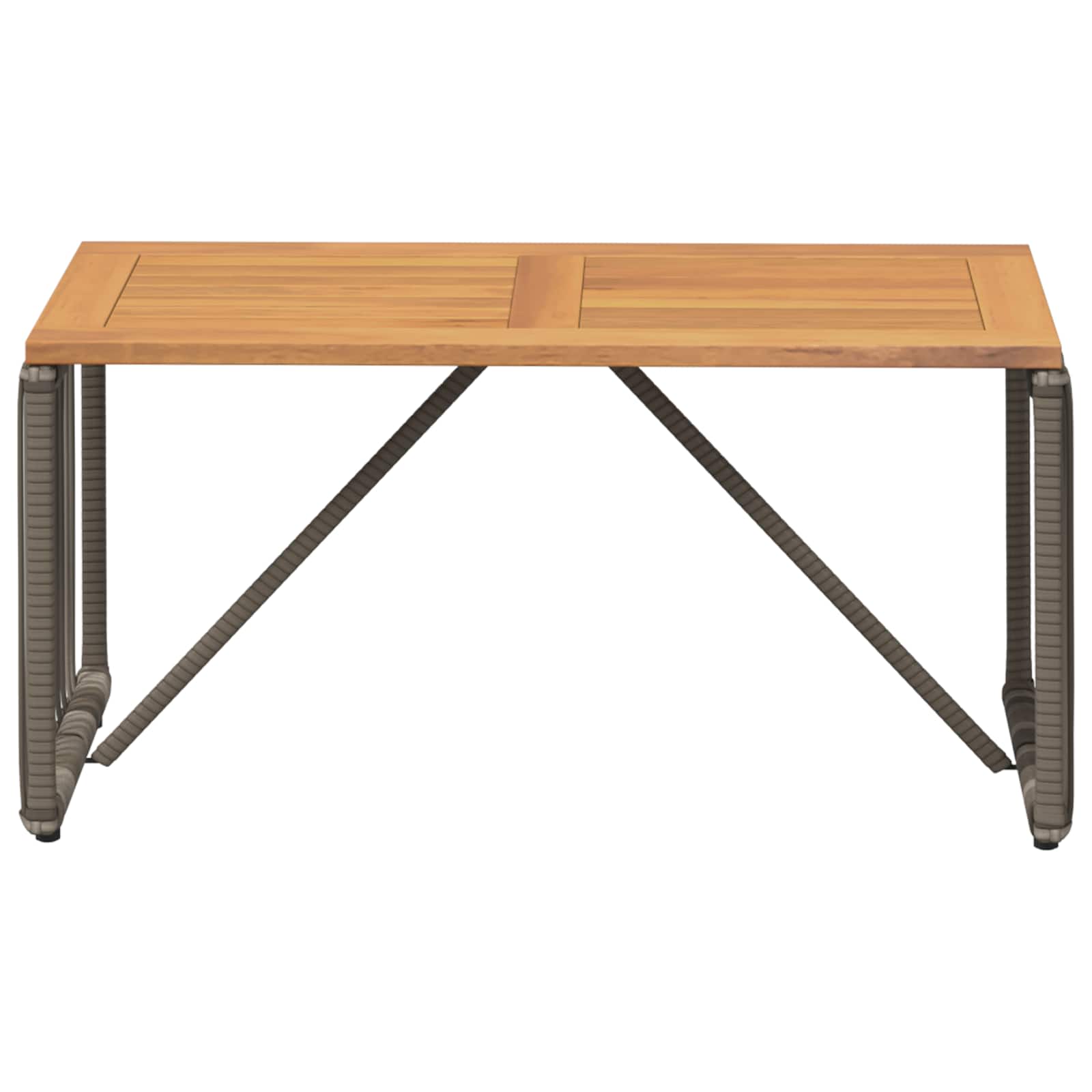 Mesa de exterior Gris y marrón 80 x 40 x 40 cm ratán sintético