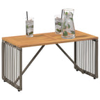 Mesa de exterior Gris y marrón 80 x 40 x 40 cm ratán sintético
