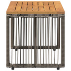 Mesa de exterior Gris y marrón 80 x 40 x 40 cm ratán sintético