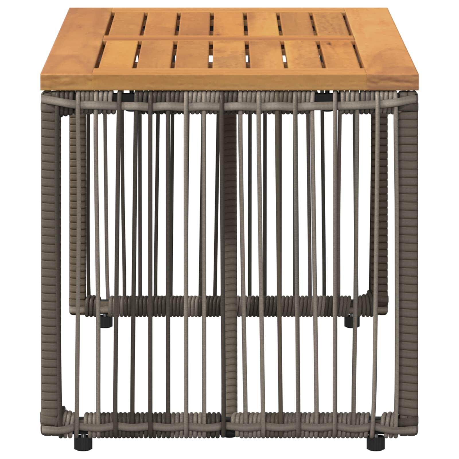 Mesa de exterior Gris y marrón 80 x 40 x 40 cm ratán sintético