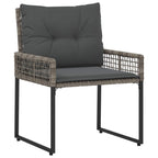 Juego de muebles de exterior con cojín 3 pcs Gris