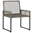 Juego de muebles de exterior con cojín 3 pcs Gris