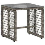 Juego de muebles de exterior con cojín 3 pcs Gris