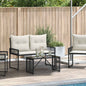 Mesa de exterior Gris y Negro 80 x 40 x 40 cm