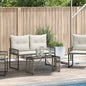 Mesa de exterior Gris y Negro 80 x 40 x 40 cm
