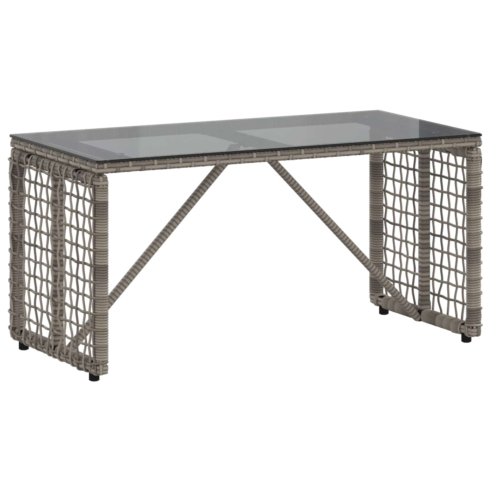 Mesa de exterior Gris y Negro 80 x 40 x 40 cm
