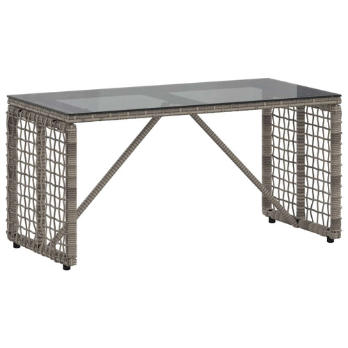 Outdoor Table Grey and Black 80 x 40 x 40 cm