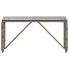 Mesa de exterior Gris y Negro 80 x 40 x 40 cm