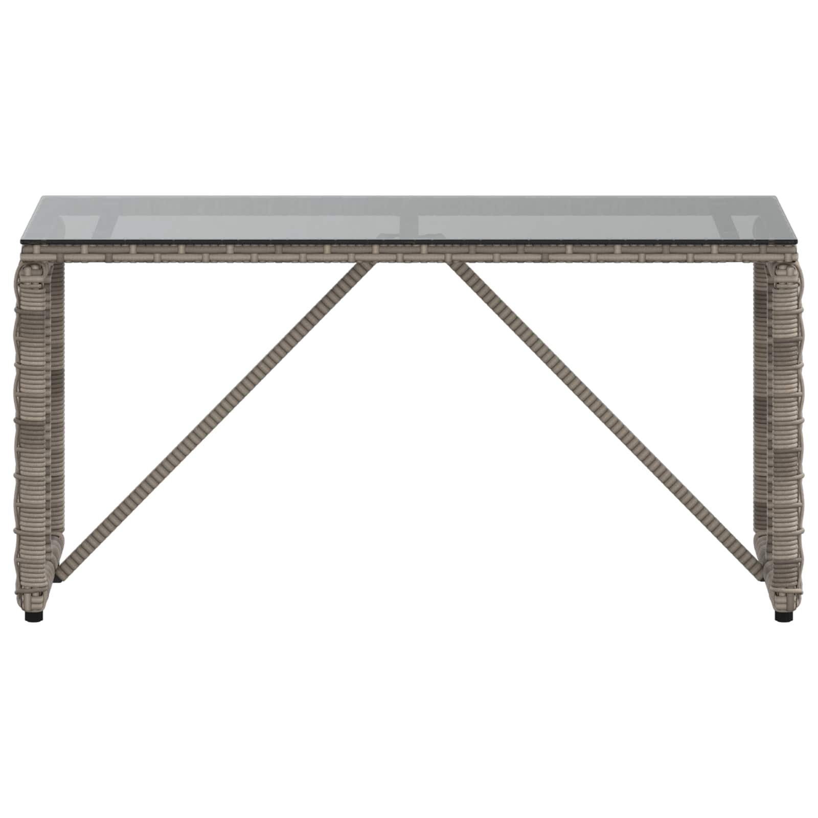 Mesa de exterior Gris y Negro 80 x 40 x 40 cm