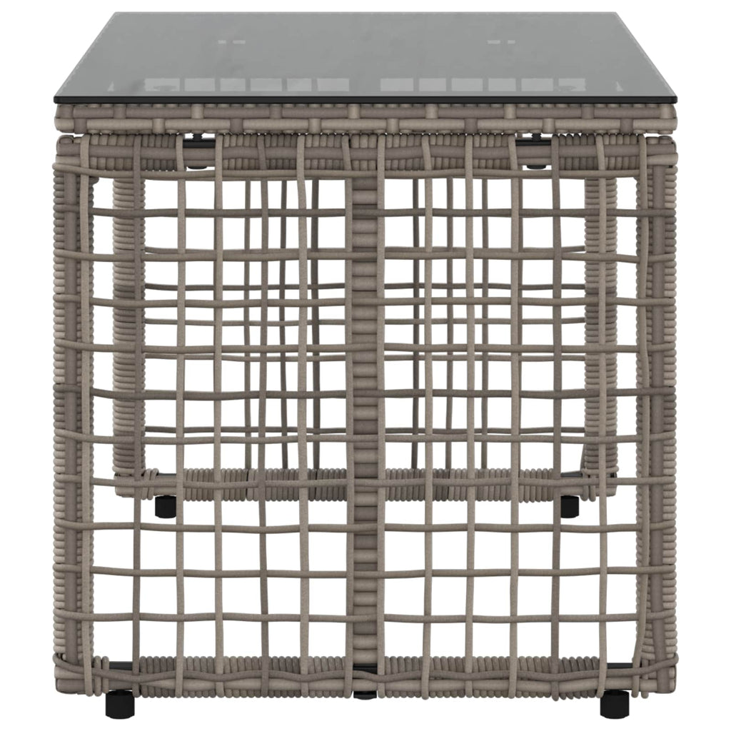 Mesa de exterior Gris y Negro 80 x 40 x 40 cm