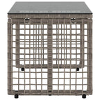 Mesa de exterior Gris y Negro 80 x 40 x 40 cm