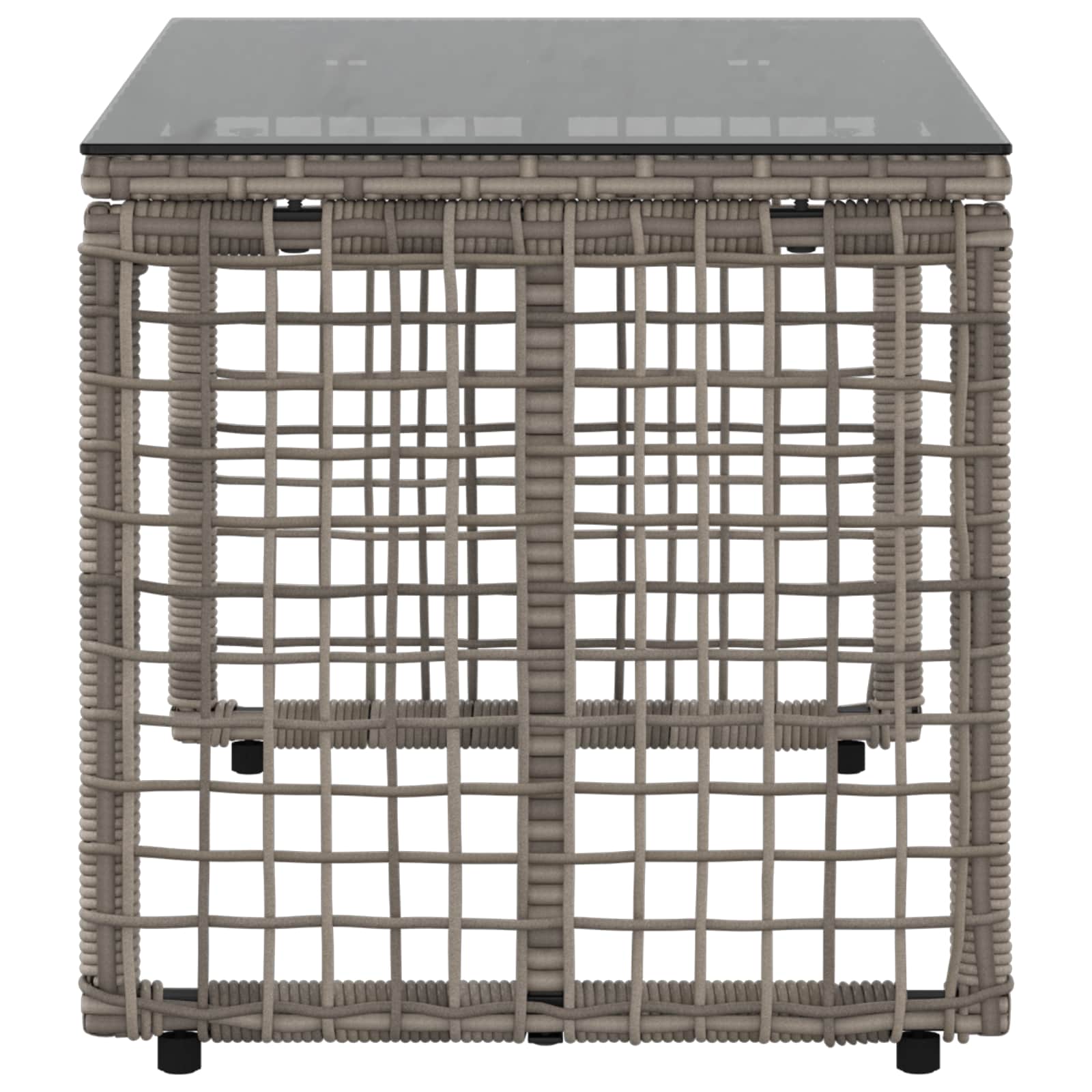Mesa de exterior Gris y Negro 80 x 40 x 40 cm