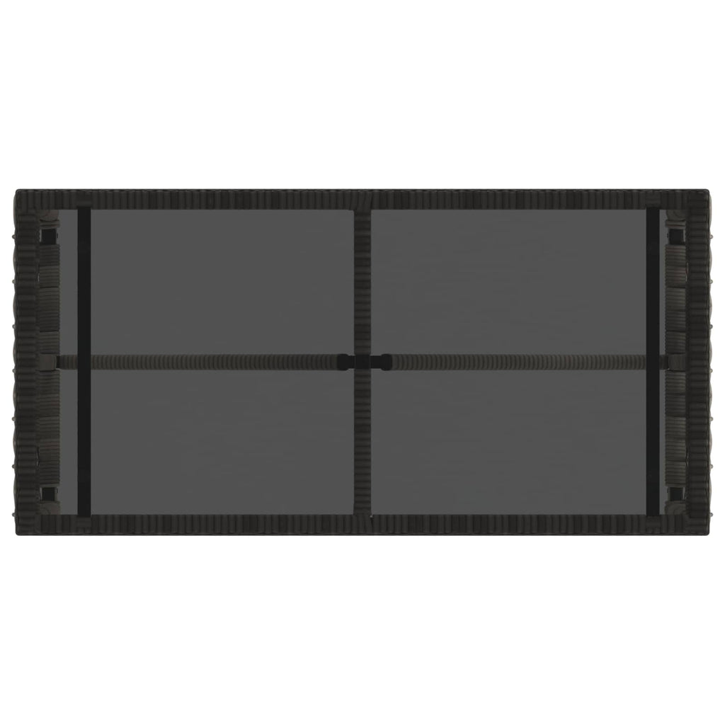 Mesa de exterior Gris y Negro 80 x 40 x 40 cm
