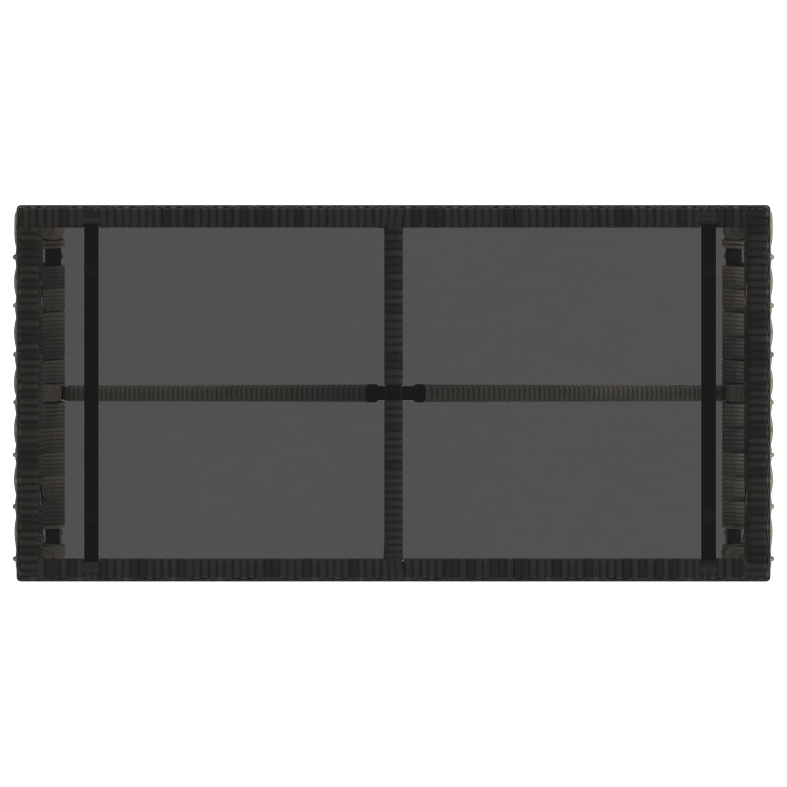 Mesa de exterior Gris y Negro 80 x 40 x 40 cm