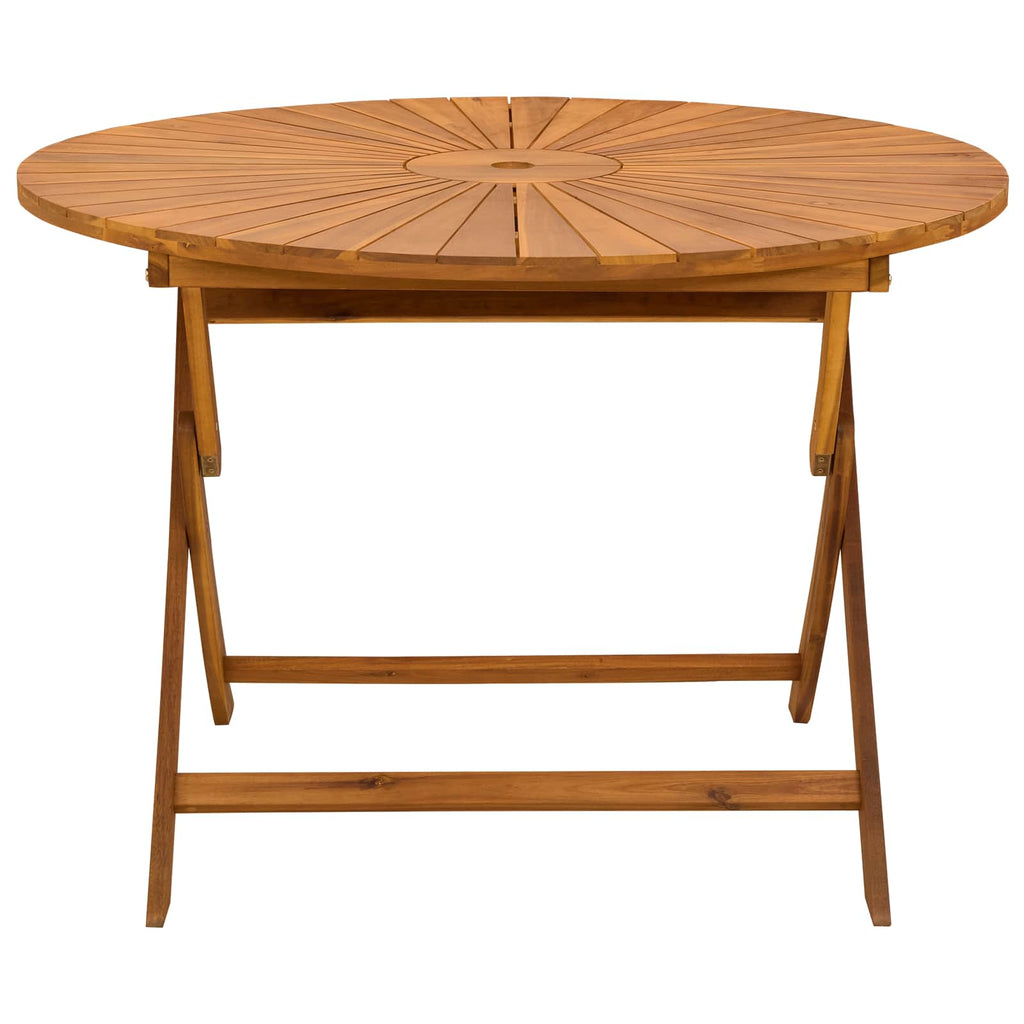 Mesa de jardín plegable Natural Ø110 x 75 cm