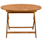 Mesa de jardín plegable Natural Ø110 x 75 cm