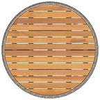 mesa de cena con almacenamiento Gris y Acacia 70 x 70 x 73 cm