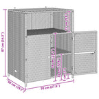 Armario Beige 70 x 50 x 87 cm Poliéster y Ratten Roly