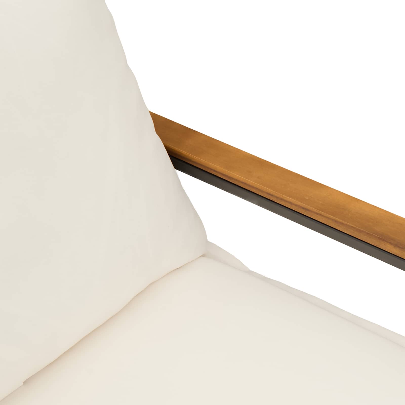 Banco con cojín Beige y crema 115 x 65 x 72 cm Ratán