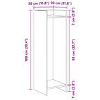 Soporte de plantas 2 pcs 30 x 30 x 100 cm Madera de ingeniería