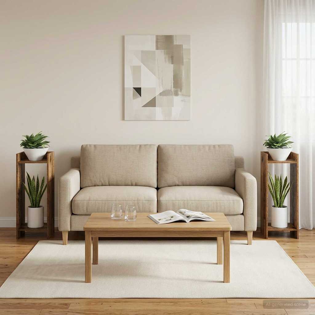 Soporte de plantas 2 pcs 30 x 30 x 100 cm Madera de ingeniería