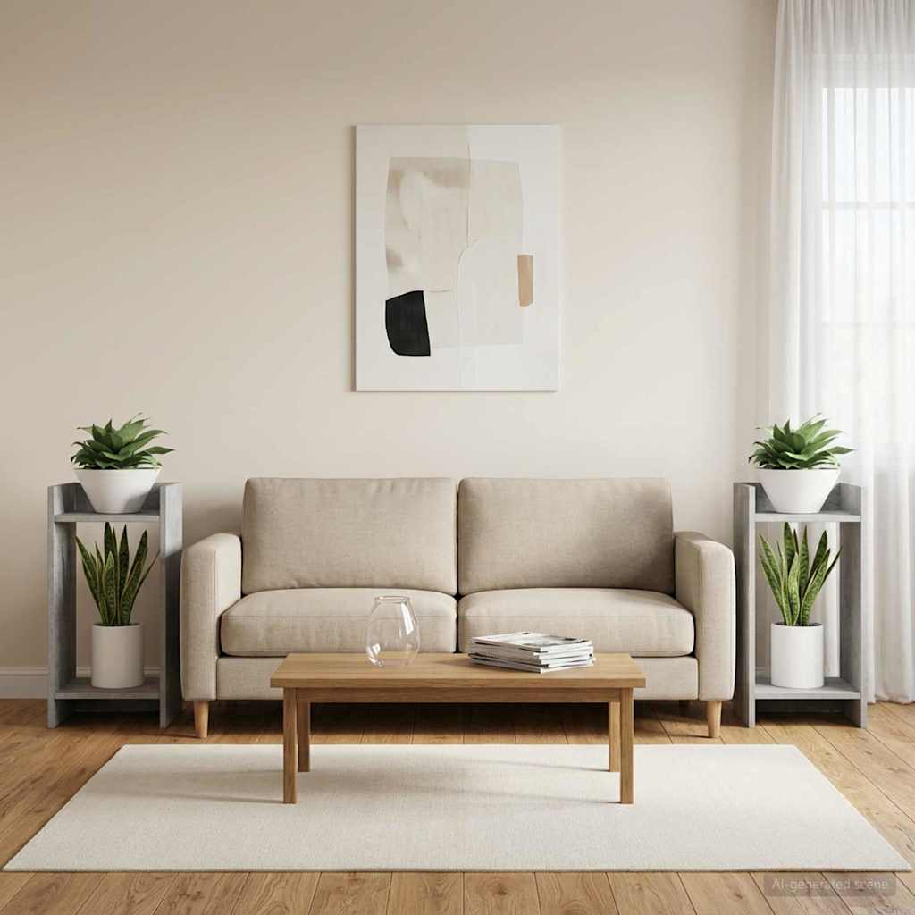 Soporte de plantas 2 pcs 30 x 30 x 100 cm Madera de ingeniería