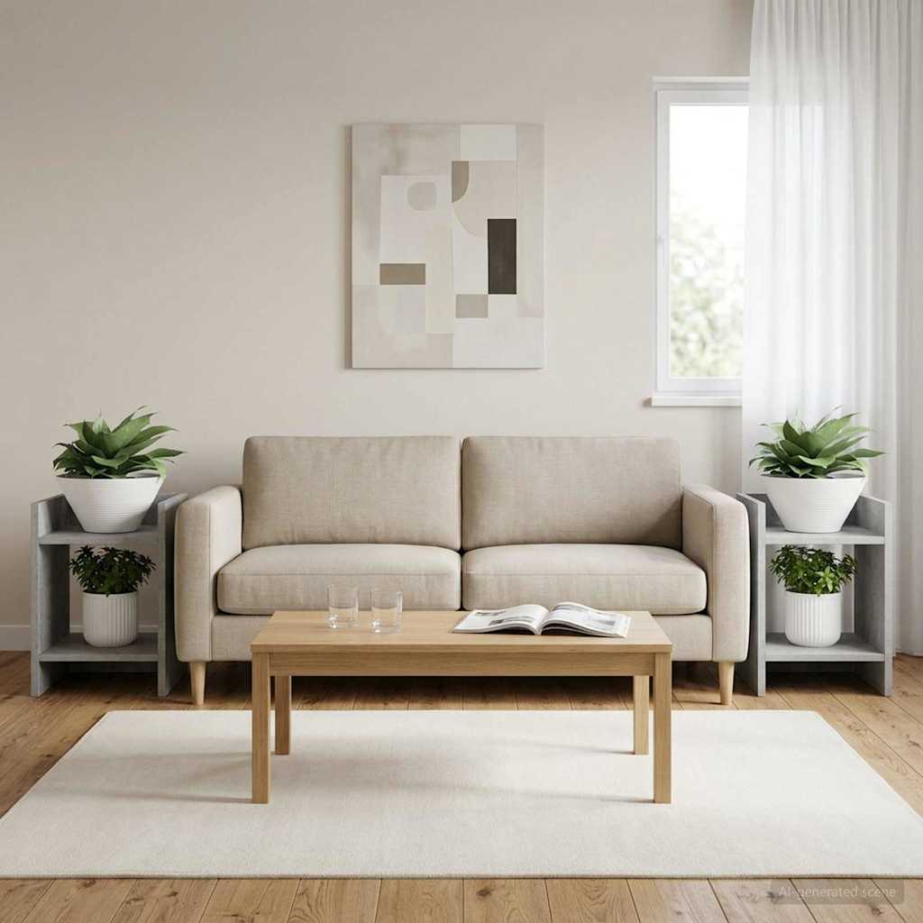 Soporte de plantas 2 pcs 30 x 30 x 100 cm Madera de ingeniería