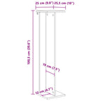 Soporte de plantas 2 pcs 25 x 25,5 x 100,5 cm