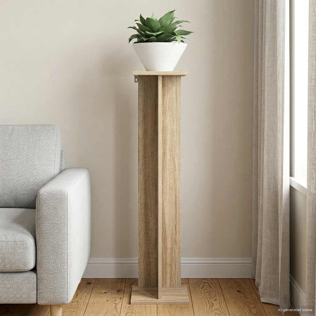 Soporte de plantas Roble Sonoma 25 x 25,5 x 100,5 cm