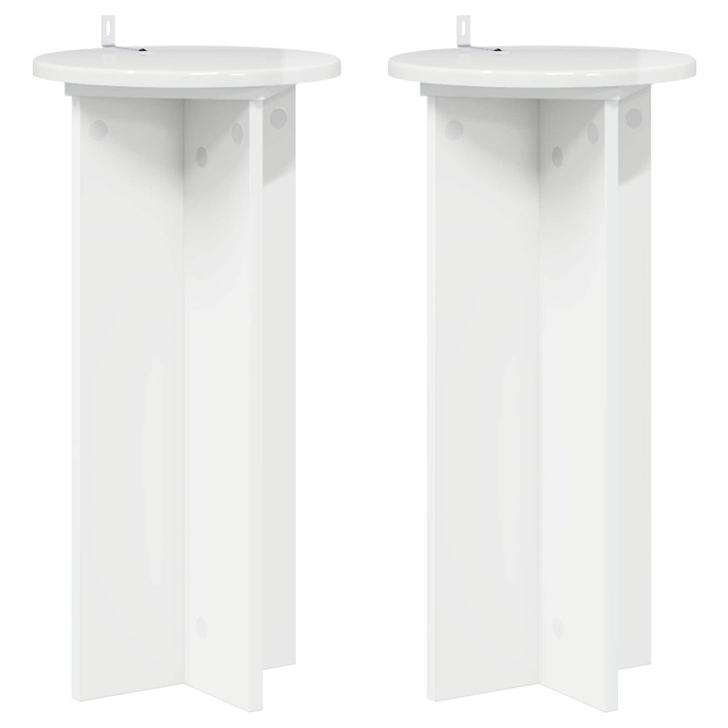 Soporte de plantas 2 pcs Brillante 29,5 x 29,5 x 60 cm